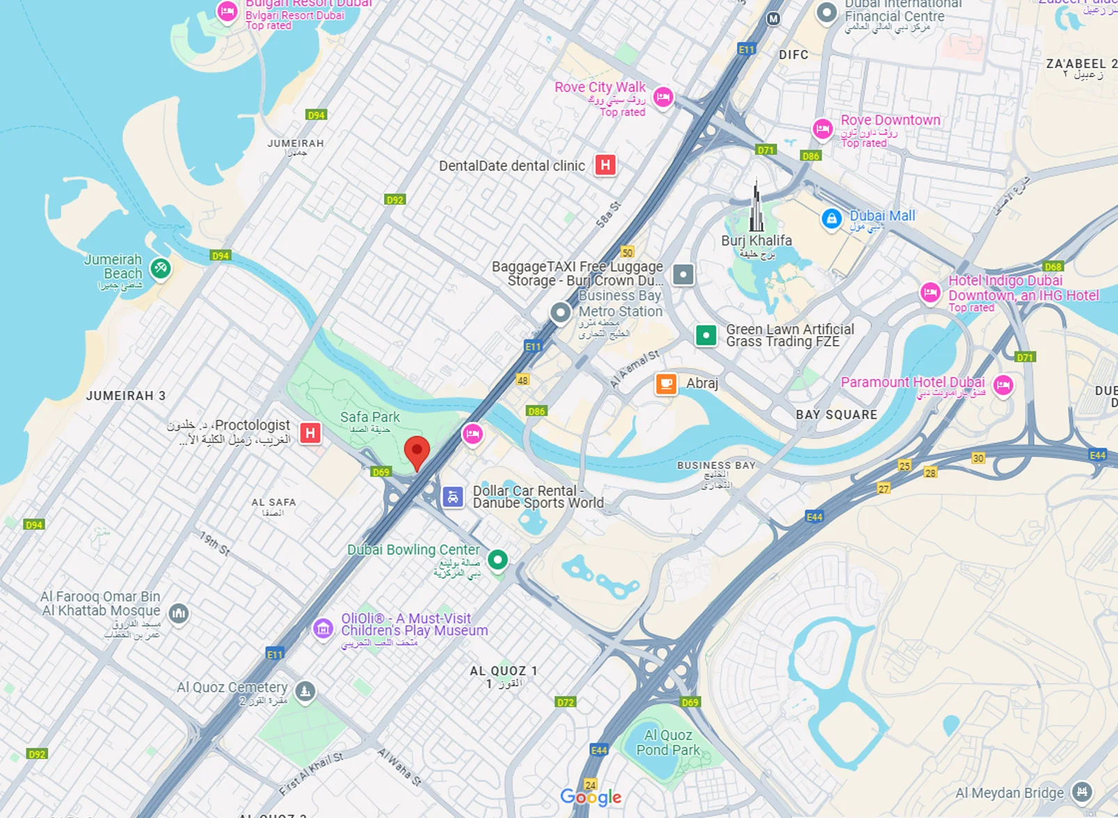 Damac Safe Gate location map